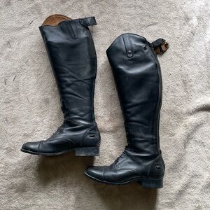 Ariat heritage Black Leather Riding tall Boots 7.5 wide